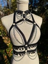 Black Elastic Beaded Harness