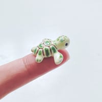 Image 4 of Tiny Green baby turtle figurine