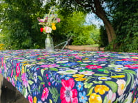 Image 2 of Tablecloth - Midnight Floral (navy)