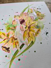 Image 4 of "Geese & Daffodils" Original 