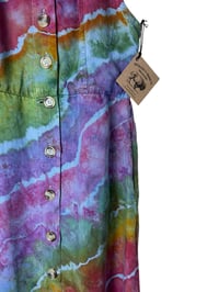 Image 2 of ♻️ UPCYCLED S Midi Dress in Rainbow Geode Ice Dye