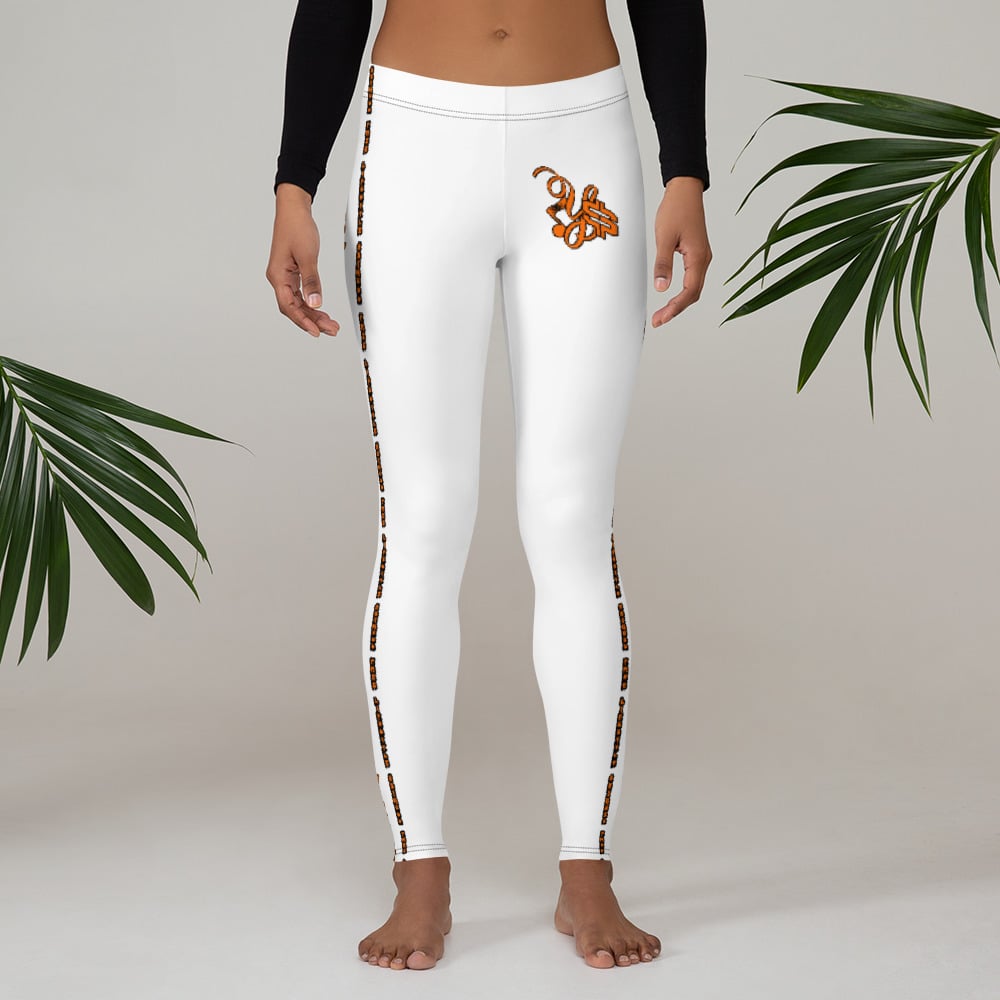 Image of YStress Women's Exclusive Original Orange and Black Leggings