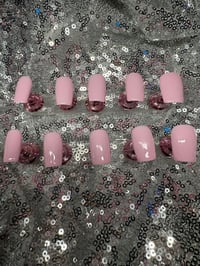 Image 3 of  Pink baddies every day short gel press on set