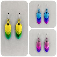 Image 1 of Linear 4-Scale Earrings