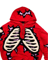 Image 6 of Reworked 3D Puff Bones Halfzip Hoodie Size M