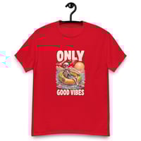 Image 4 of Unisex classic tee, Good Vibes Skeleton Funny Tee