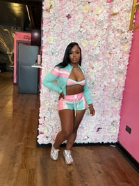 Image 2 of green, pink & white 3pc