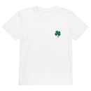 Image 4 of Four leaf Clover Embroidered Organic cotton kids t-shirt