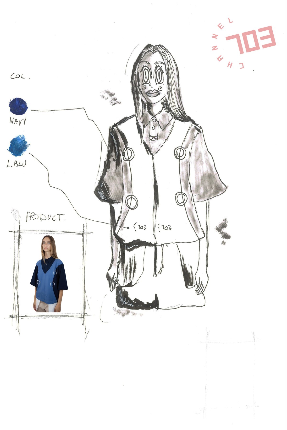 Image of Hypomaèleon - space spedition polo (navy/blu)