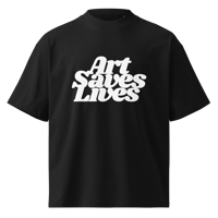 Image 1 of Art Saves Lives organic oversized high neck t-shirt