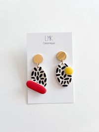 Paire de boucles d’oreilles céramique TOTEM OVALA GM + 1