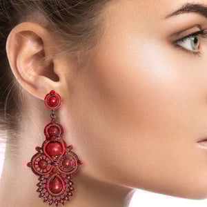 Image of Red Nile Earrings