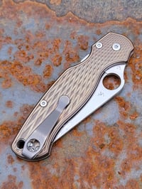 Image 5 of Titanium Scales For Spyderco PM2 (Draco's Armor)