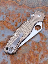 Image 1 of Titanium Scales For Spyderco PM2 (Draco's Armor)