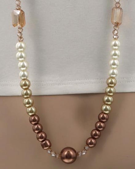 Image of Beaded Pearl necklace set