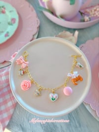 Image 2 of Gold Plated Tea Time Charm Bracelet