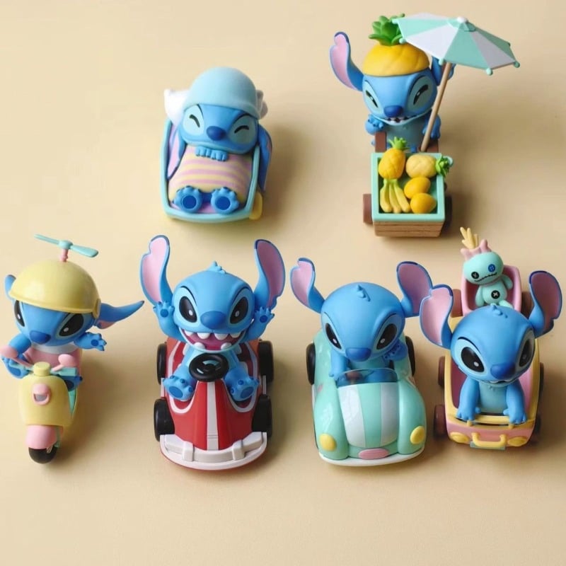 Image of Stitch Lilo and Stitch Cartoon Cute 3D Doll Summer Beach Series Desktop Ornaments Car  Decoration Bi