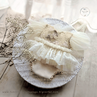 Photoshoot newborn body-dress - Mila -  cream