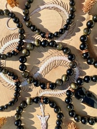 Image 1 of Golden Sheen Obsidian Energy Bracelet