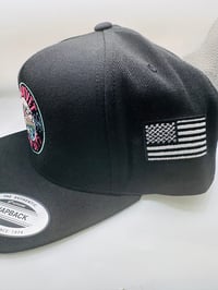 Image 2 of Troutvet Custom Baits Snap Back Hat USA Patch