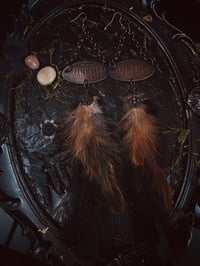 Image 4 of Copper & feathers Witch earrings 