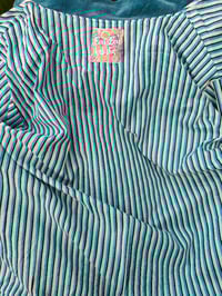 Image 9 of Wanderlust - Velvet evil eye protection jacket - Turquoise 6-12 uk