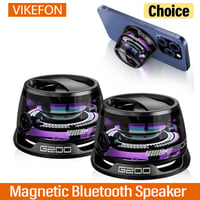 Image 1 of Outdoor Magnetic Bluetooth Speaker Wireless Portable Mini Travel Stereo Speaker with RGB Color Light