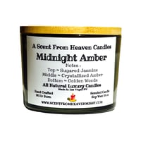 Image 1 of The Luxury Collection Midnight Amber Grey Smoke 3 wick Candles