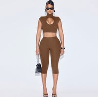 “Dinner Then Club” Set BROWN