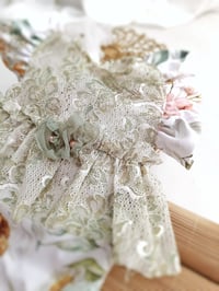 Image 3 of Newborn girls body-dress for photoshoots | Emily | floral sage