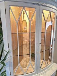 Image 3 of Double Corner Drinks Cabinet in white with Light and Lining