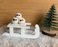 Image 4 of Handmade stack of 3 snowballs. 