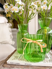 Image 1 of Spring Green Bud Vases ( Set of 3 )