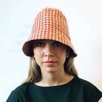 Image 1 of Polly bucket hat red check