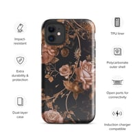 Image 2 of Dark Rose Gold Butterfly Design Goth Inspired Tough Case for iPhone®