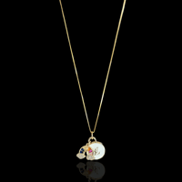 Image 2 of White & Rainbow Louis Vuitton Pastille Logo Necklace