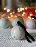 Marbled Ornaments - Merry