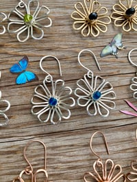 Image 3 of Sterling Neon Apatite Bloom Earrings