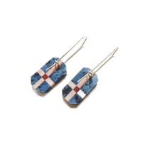 Image 2 of Dumortierite, Rhodonite & Jasper Earrings