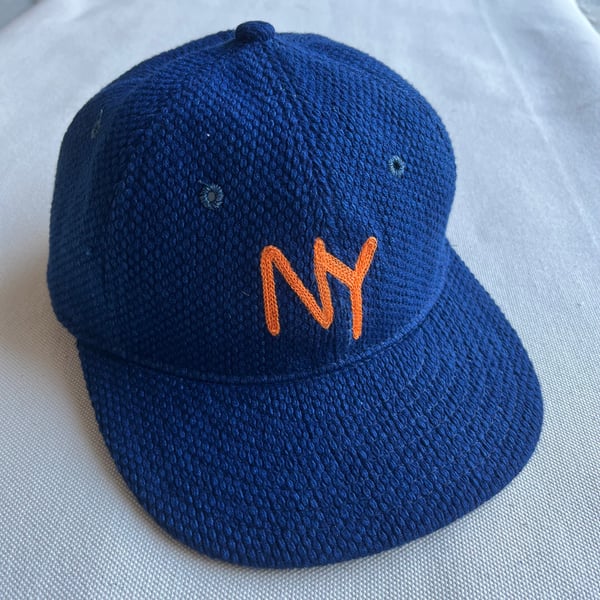 Image of KM Style NY Indigo Sashiko Ball Cap 003