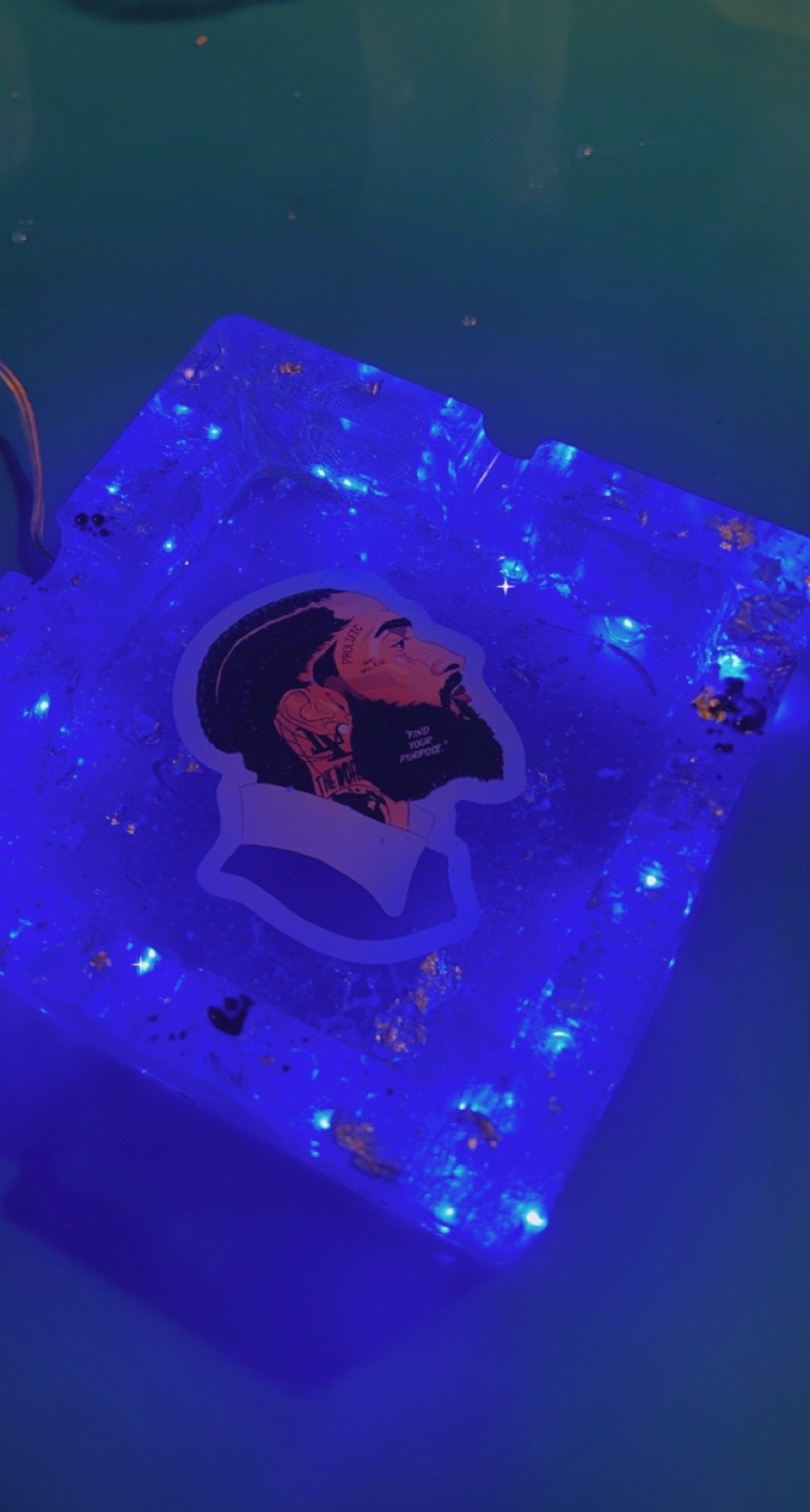 Image of Nipsey hussel led light ashtray