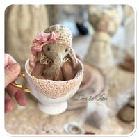 Image 9 of Rose Petal a beige and dusty pink Handmade teacup elephant