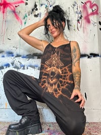 Image 2 of “DARK FANTASY” CUSTOM BLEACH PAINTES OVERSIZED ROMPER MEDIUM
