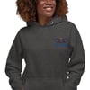 BOSSFITTED Neon Pink and Blue Embroidered Unisex Hoodie