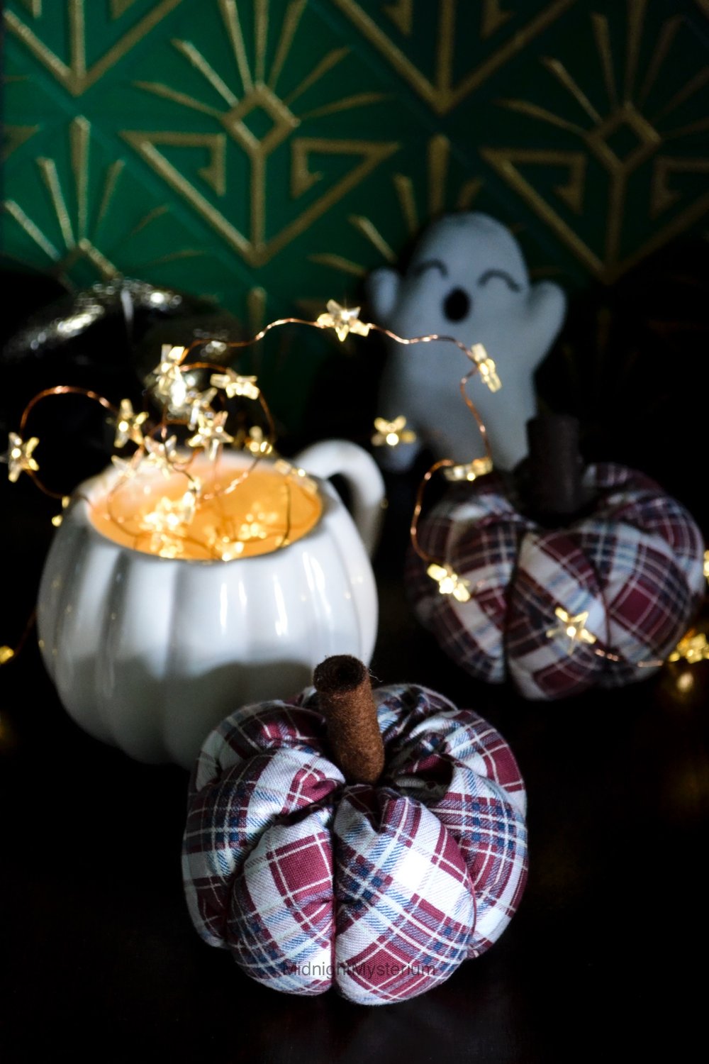 Plaid Decorative Pumpkin