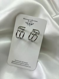 Image 5 of Three layer gold hoops