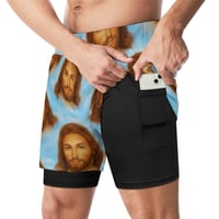 Image 3 of Jesus Running Shorts