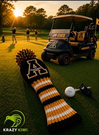 Image 1 of Appilacian State university App Boone NC custom Handknit Golf Club Cover fan gift
