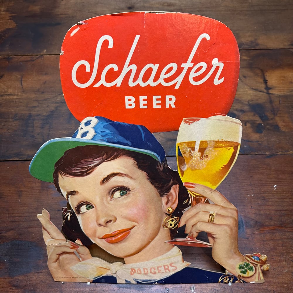 Schaefer Beer Brooklyn Dodgers Advertising Display / Huntington Base