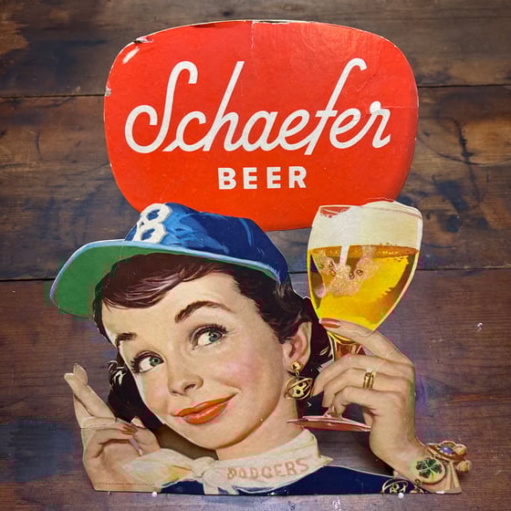 Image of Schaefer Beer Brooklyn Dodgers Advertising Display